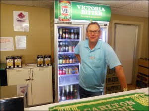 service with a smile. Alan Collins our new Bar Manager